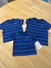 Image of Ralph Lauren Baby / Toddler 3 to 18 mths Blue Striped  T shirt BNWT rrp £29.99