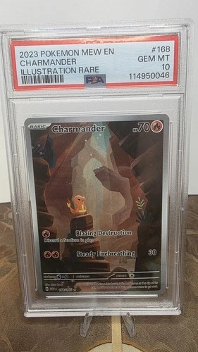 Pokémon Charmander Illustration Rare Holo Scarlet & Violet 151 #168 PSA 10