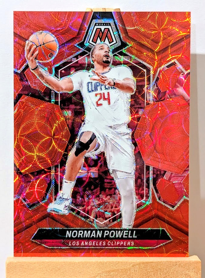 2023-24 Panini Mosaic Norman Powell Red Scope Prizm #d /75
