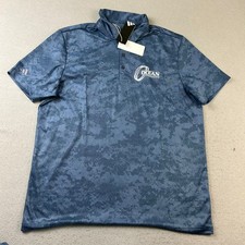 Adidas A550 Shirt Mens XL Blue Camo Short Sleeves Golf Polo Ocean Networks NWT