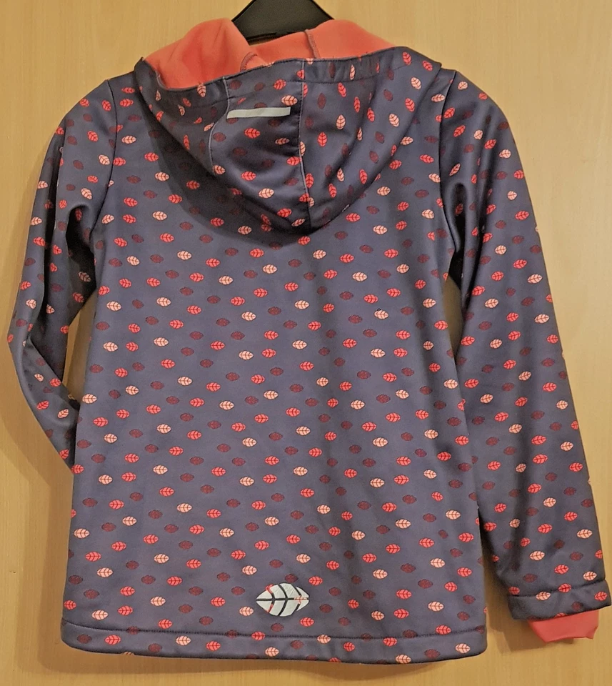 Windjacke gefüttert Kapuze wasserabweisend Mädchen Herbstlaub Reflektor 134 140 - Bild 2 von 4