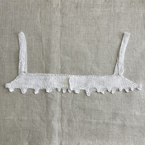 Vintage Filet Crocheted Camisole Top Piece / Strap Piece Sz Children's Large