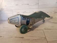 Chein Tin Windup Toy Airplane 1930's "Spirit of St. Louis"