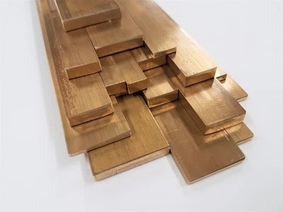 Brass Flat Bar Plate Solid Strip CZ121 3/8 to 1 1/4 Wide, 1/8 and 1/4 Thick - Image 1 of 4