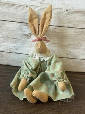 Handmade Primitive Country Rustic Farmhouse Bunny Rabbit Easter Spring Decor 7”