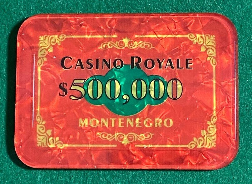 $500,000 James Bond Casino Royale Poker Plaque (Certified Replica)