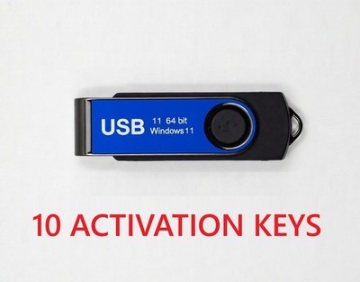 Microsoft Windows 11 Pro  64 Bit USB Installer With Genuine 10 Keys Lifetime
