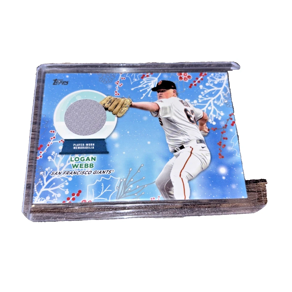 2023 Topps Holiday- Logan Webb-Game Worn Memorabilia Relic-San Francisco Giants - Image 3 of 4
