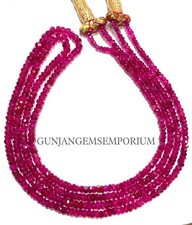 Pink Spinel Beads 2 Layer Necklace Rondelle Beads Faceted Pink Spinel Gemstone