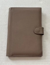 Vintage Mundi Leather Binder Planner Address Phone Book & Notepad Tan Refillable