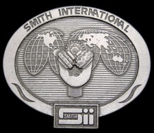 QH02105 VINTAGE 1980s SMITH INDUSTRIES SII TOOL OILFIELD ROCK BIT BUCKLE