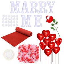 Marry Me Light Up Letters Proposal Decorations Marry Me Sign 24 LED Candles 2...
