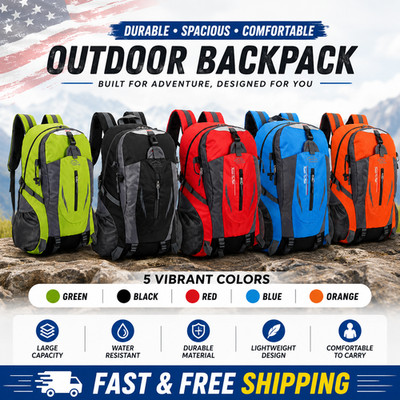 40L Travel Men Women Backpack Larg Capcity Hiking Rucksack School Book Backpack