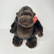 FAO Schwarz Gorilla Plush Standing Stuffed Animal Realistic Ape 12"