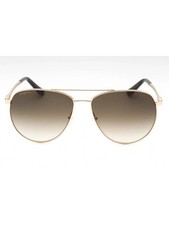 New Ferragamo Men's Gold Aviator Sunglasses SF157S 717 Made In Italy w/ Case