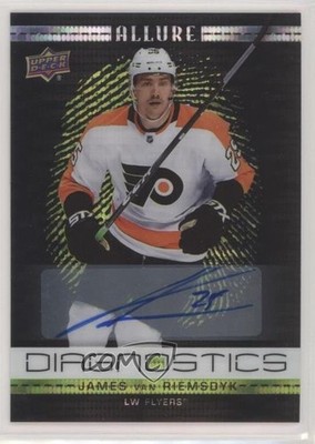 2020-21 Upper Deck Allure Diagnostics Black & Green James van Riemsdyk Auto a2v