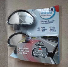 2 pack Clear Zone Wide Angle Auxiliary Mirror Set AS SEEN ON TV, NEW *READ*