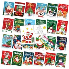 Pcs Merry Christmas Coloring Book Bulk for Kids Winter Activity Books 24 Santa