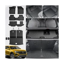 Floor Mats Set for 2018-2025 2026 Volkswagen VW Atlas 7 Seats Bench Seating C...