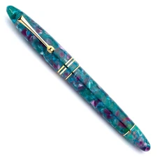 Leonardo Furore Fountain Pen - Aquapetra with Gold Trim