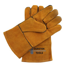 Heat Resistant Leather Gloves Safety Soldering Hot Work Split Hide Durston