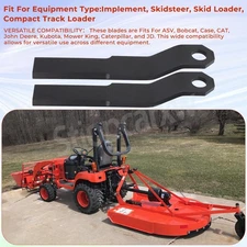 2pcs Heavy Duty Mild Steel For Mower King Skidsteer Brush Hog Cutter Blades US