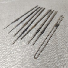 Vintage Crochet Hooks Lot Boye Susan Bates Milward Steel Lace Hook Set