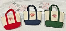 AUTHENTIC NWT Limited TRADER JOE'S Mini Micro Canvas BAG w/Tote  Set Of 3 (RGB)