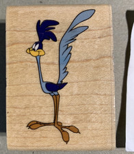 Road Runner Looney Toons Character Vintage Rubber Stamp - 1-5/8"X 2.5" 008D