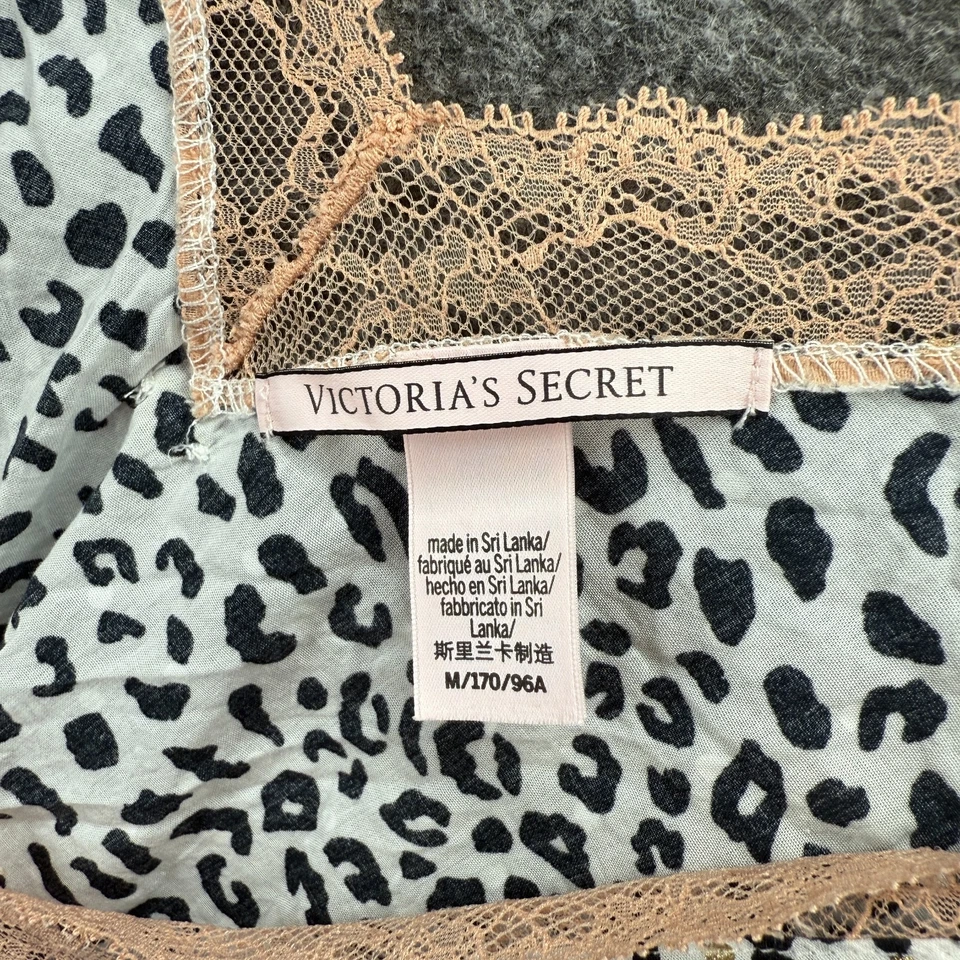 Vestido de Noche Victoria's Secret Mujer M Mediano Blanco Estampado Animal Cuello en V Encaje Foto 3 de 4