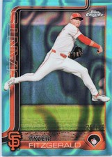 Tyler Fitzgerald 2025 Topps Chrome #30 Aqua Lava Refractors #/199