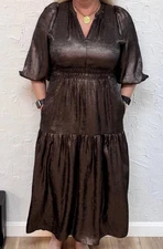 Grade & Gather Shimmer Midi Dress Size S