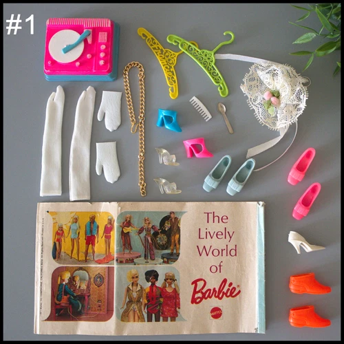 🤩#1 LOT Barbie Friends Shoes Gloves Jewelry Accessories Japan Vtg 1960s+🎁