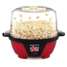 West Bend Stir Crazy Hot Oil Popcorn Popper, Popcorn Maker Machine with Large...