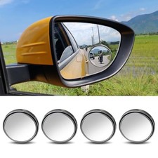 4PCS Car Blind Spot Mirror, 360  Wide Angle Convex Mirrors with Silver
