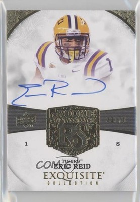2013 Exquisite Collection Signatures 33/70 Eric Reid #100 Rookie Auto RC 1by8
