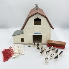 1991 Vintage ERTL Farm Country DAIRY BARN PLAYSET Animals Cows INCOMPLETE