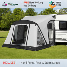 Starcamp Quick & Easy 225 Inflatable AIR Caravan Porch Awning New for 2026