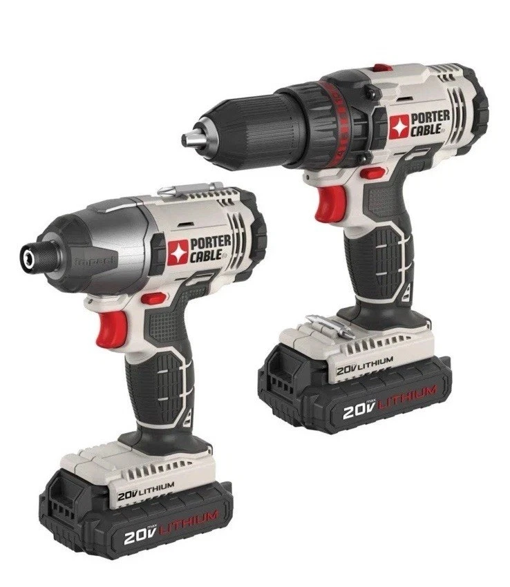 PORTER CABLE PCCK604L2 20V MAX 2-Tool Cordless Drill/Driver and Impact Driver... - Image 2 of 4
