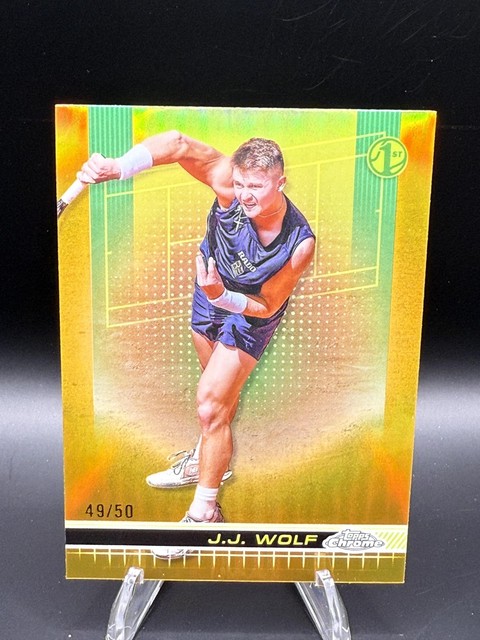 2024 Topps Chrome #67 J.J. Wolf Gold Refractor #/50