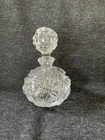 Vintage Tiffany & Co Crystal Rock Cut Glass Perfume Vanity Bottle and Stopper
