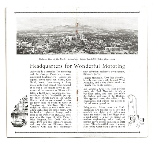Asheville NC - 1920S The GEORGE VANDERBILT Hotel Promotional Booklet / Brochure - Picture 3 of 5