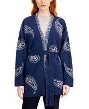 Marella Sport Sonale Knitted Coat-jacket In Blue Jeans