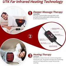 Back Pain Relief UTK Far Infrared Jade, Tourmaline Heating Pad
