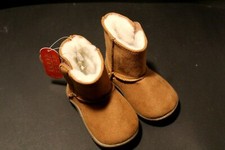 Infant Girls Wonder Nation Faux Suede Boots Faux Sherling Lining Tan Size 2 NWT