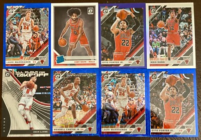 2019-20 OPTIC BULLS LOT X 19 -Coby White RC, Markkanen, Carter Jr, Levine+PRIZMS