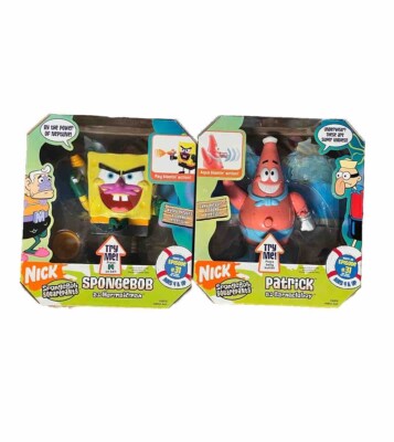 Spongebob Patrick Mermaid Man Barnacle Boy 6 Talking￼ Figure 2005 Batts Inc NEW