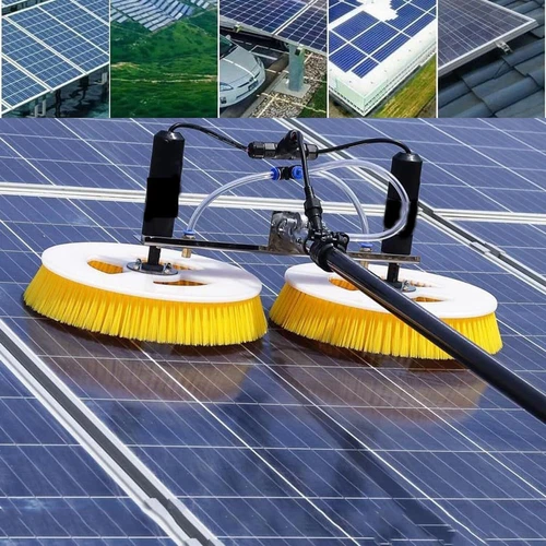 Máquina de limpieza de paneles solares eléctricos cepillo de limpieza fotovoltaico poste telescópico - Imagen 5 de 23