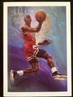 1990-91 NBA Hoops - Art Card Team Checklist #358 Michael Jordan MINT
