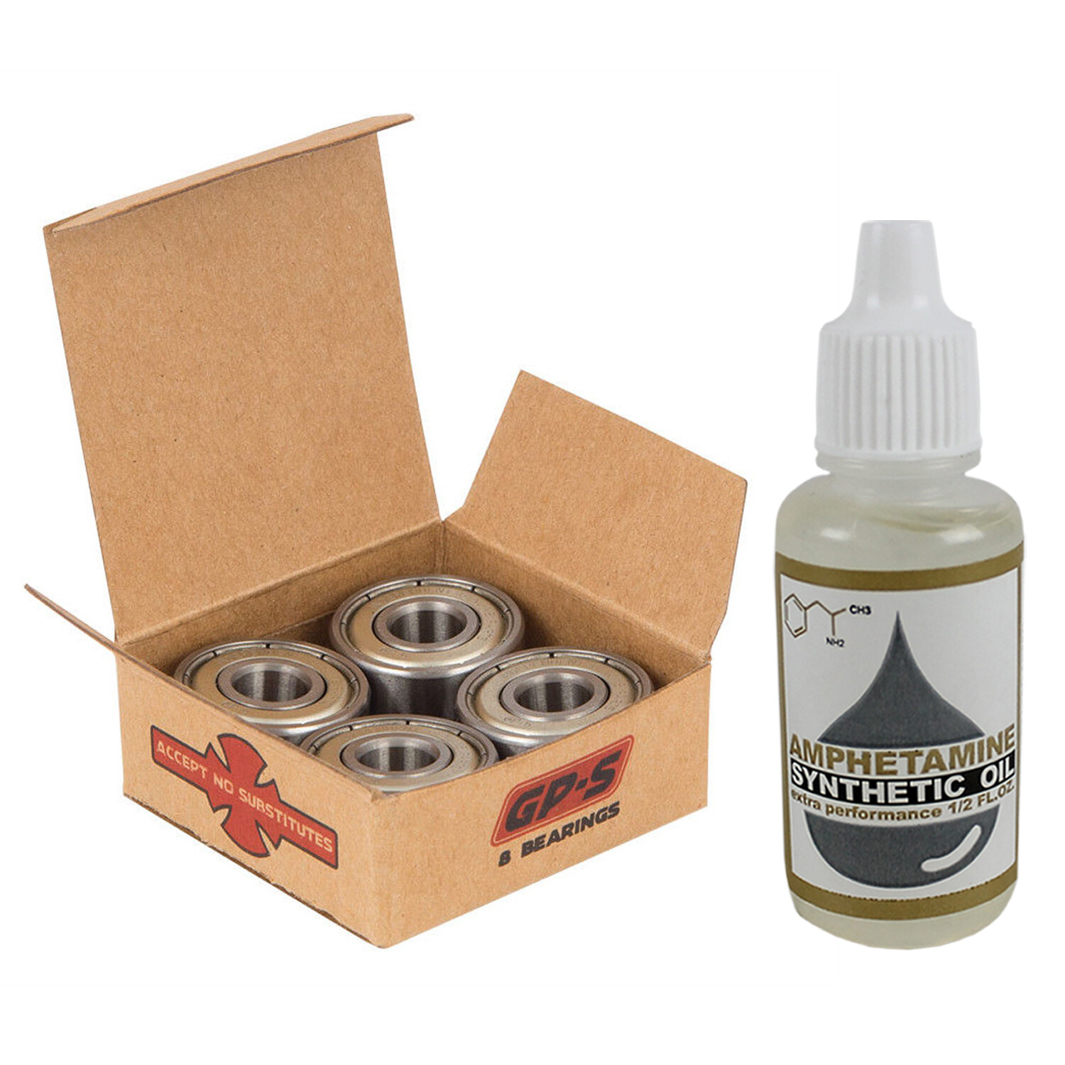 Bearings Gp-s Skate Rated Set Of Eight With Speed Lube